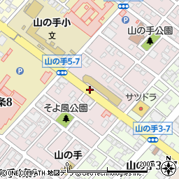 北海道札幌市西区山の手４条周辺の地図