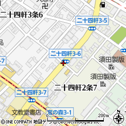 二十四軒２‐６周辺の地図