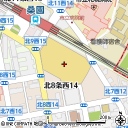 ジュエルカフェイオン札幌桑園店周辺の地図
