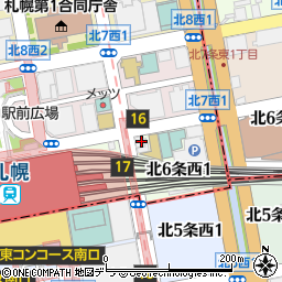 北海道札幌市北区北６条西1丁目3-8周辺の地図
