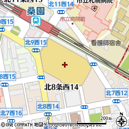 ハニーズ札幌桑園店周辺の地図