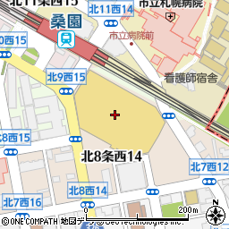 タイムズイオン札幌桑園ショッピングセンター３階駐車場周辺の地図