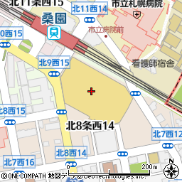 イオン札幌桑園ショッピングセンター駐車場周辺の地図