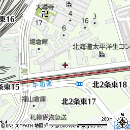 北海道電力　資材部　札幌倉庫周辺の地図