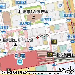 北海道札幌市北区北７条西2丁目周辺の地図
