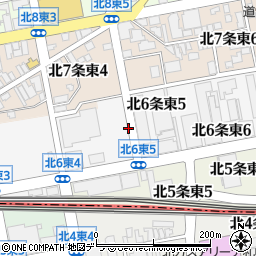 北海道札幌市東区北６条東周辺の地図