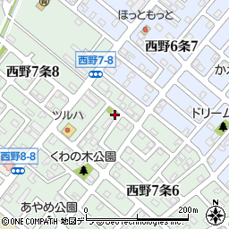 北海道札幌市西区西野７条7丁目3-1周辺の地図