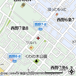 北海道札幌市西区西野７条7丁目3-11周辺の地図