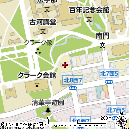 北海道大学生活協同組合　書籍部外売店周辺の地図