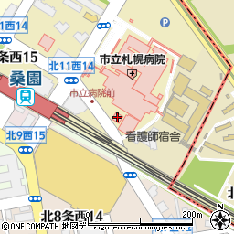 札幌市消防局　救急ワークステーション周辺の地図