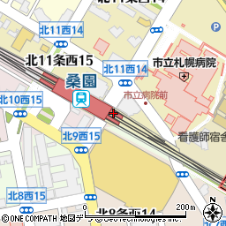 セブンイレブン北海道ＳＴ桑園東店周辺の地図