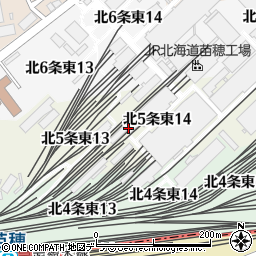 北海道札幌市東区北５条東周辺の地図
