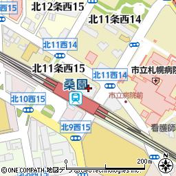 日本調剤　桑園駅ナカ薬局周辺の地図