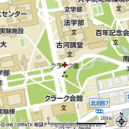 北海道大学　法学部周辺の地図
