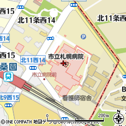 北海道銀行市立札幌病院 ＡＴＭ周辺の地図