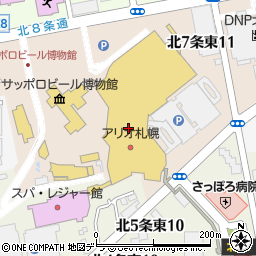 ペットタウンテン・テンアリオ札幌店トリミング受付周辺の地図