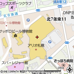リペアショップ・アリオ札幌店周辺の地図