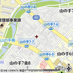 北海道札幌市西区山の手７条周辺の地図