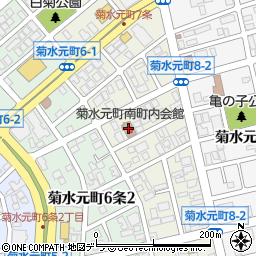 菊水元町　南町内会館周辺の地図