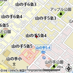 北海道札幌市西区山の手５条4丁目周辺の地図