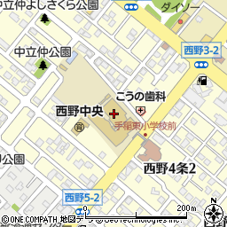 手稲東小学校周辺の地図