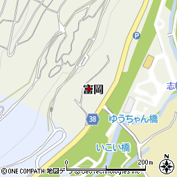 北海道夕張市富岡周辺の地図