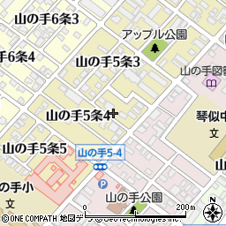 北海道札幌市西区山の手５条3丁目1周辺の地図