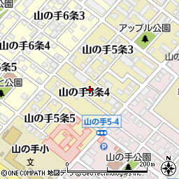 北海道札幌市西区山の手５条4丁目1周辺の地図