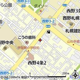 札幌中央信用組合西野支店周辺の地図