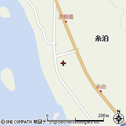泊村役場　照岸・糸泊地区集会所周辺の地図