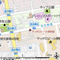 サッポロビール株式会社北海道工場見学予約受付周辺の地図