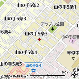北海道札幌市西区山の手５条3丁目周辺の地図