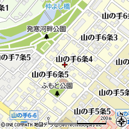 北海道札幌市西区山の手６条周辺の地図