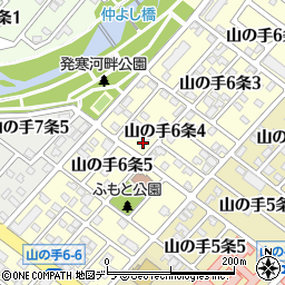 北海道札幌市西区山の手６条周辺の地図