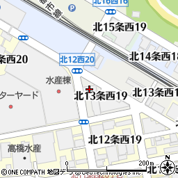 札幌市水産物卸売協同組合　配送センター周辺の地図