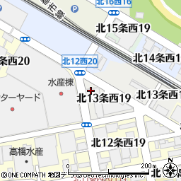 札幌市水産物卸売協同組合　配送センター周辺の地図