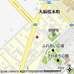 北海道江別市大麻桜木町22周辺の地図