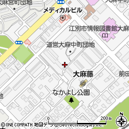 北海道江別市大麻中町周辺の地図