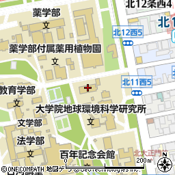 北海道大学情報基盤センター南館周辺の地図