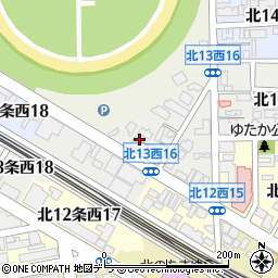 北海道札幌市中央区北１３条西周辺の地図