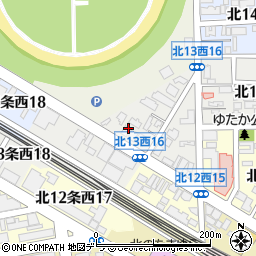 北海道札幌市中央区北１３条西周辺の地図