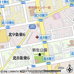 北海道札幌市東区北９条東7丁目周辺の地図