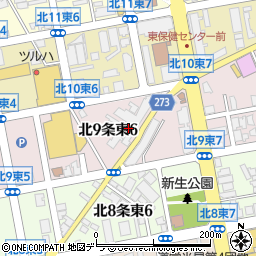 北海道札幌市東区北９条東6丁目2周辺の地図