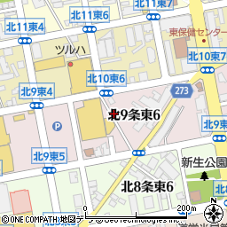 リパーク札幌北９東６駐車場周辺の地図