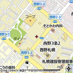 北海道銀行西野支店周辺の地図