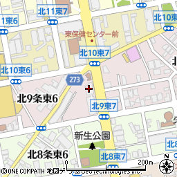 札幌市役所　子ども未来局子育て支援部東区保育・子育て支援センター周辺の地図