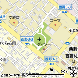 西野グリーン公園周辺の地図