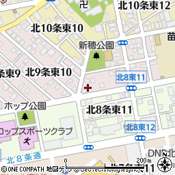 北海道札幌市東区北９条東11丁目1-45周辺の地図