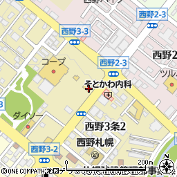 ガスト札幌西野店周辺の地図