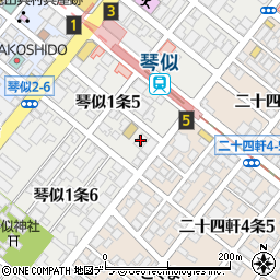 六甲バター株式会社　札幌出張所周辺の地図